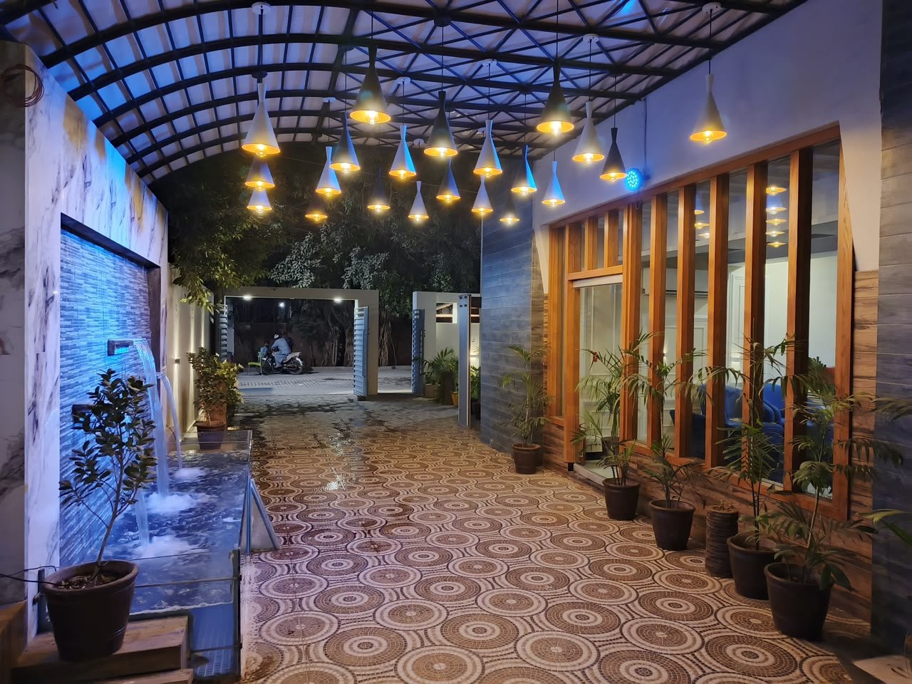 Elegant luxury hotel exterior